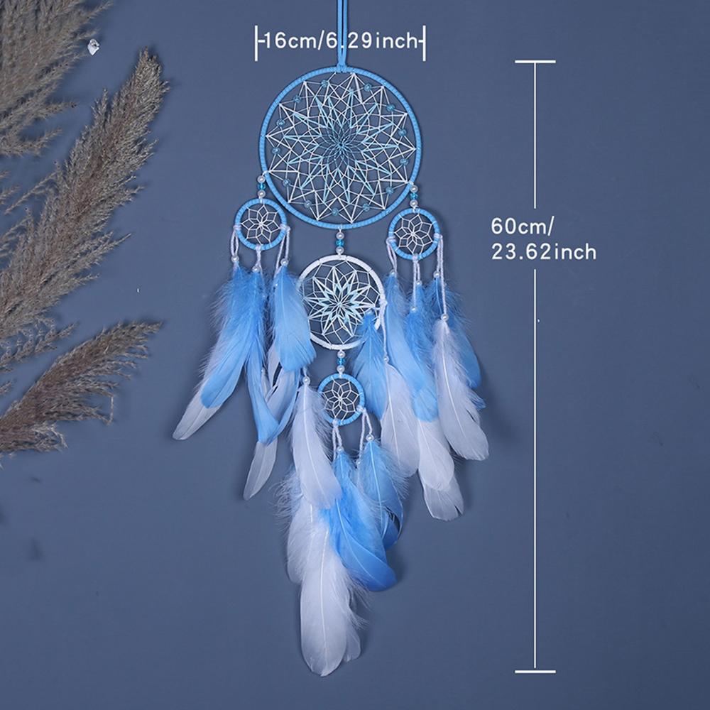 Dreamcatcher Pendant Handmade Dream Catcher Wall Decoration with Lucky Pendant Beads Wall Hangings Decor For Room Party Wedding