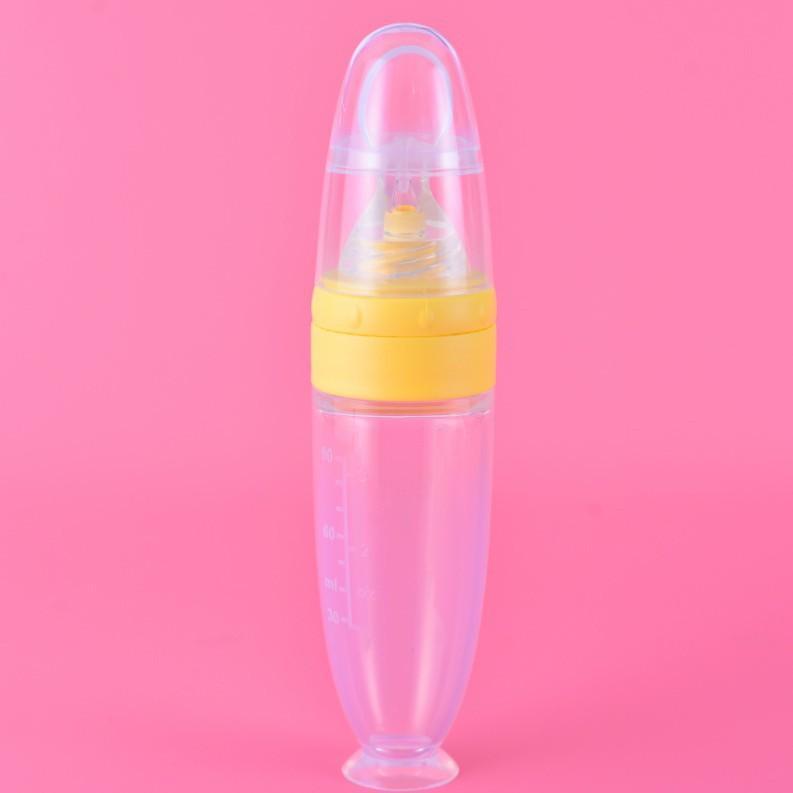 1 Pcs Baby Rice Paste Bottle Baby Silicone Milk Bottle Feeding Spoon For Baby Silicone Squeeze Spoon Rice Paste Bottle