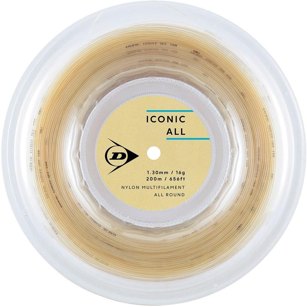 Dunlop ICONIC ALL Tennis DSTA32001 String, 200m, Natural, 1.30/16G,