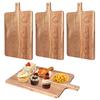 3 sztuki deski do krojenia z drewna z uchwytem, deska do serwowania z uchwytem na 3 miseczki,