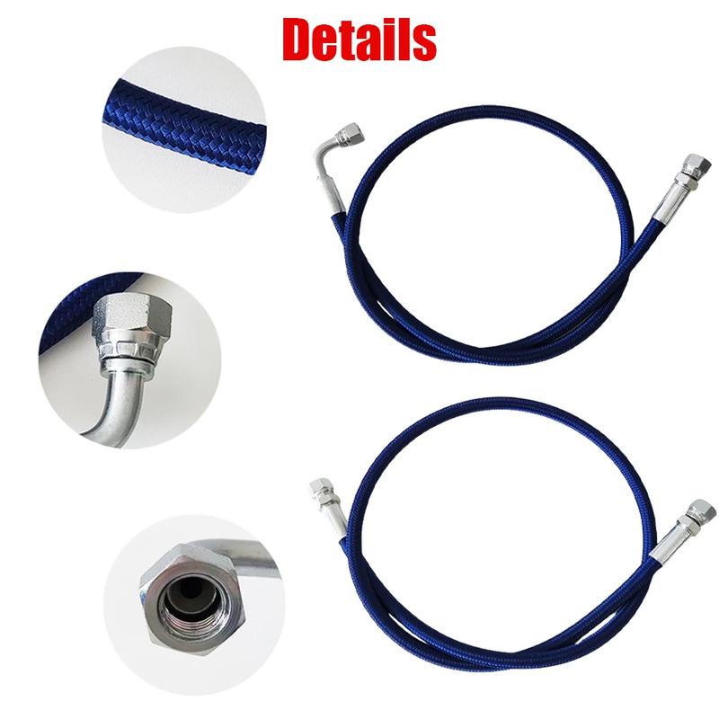 6AN PTFE Nylon Stainless Steel Braided Turbine Oil Feed Pipe Line Pressure Stainless Remote Turbocharger Sensor Teflon Hose