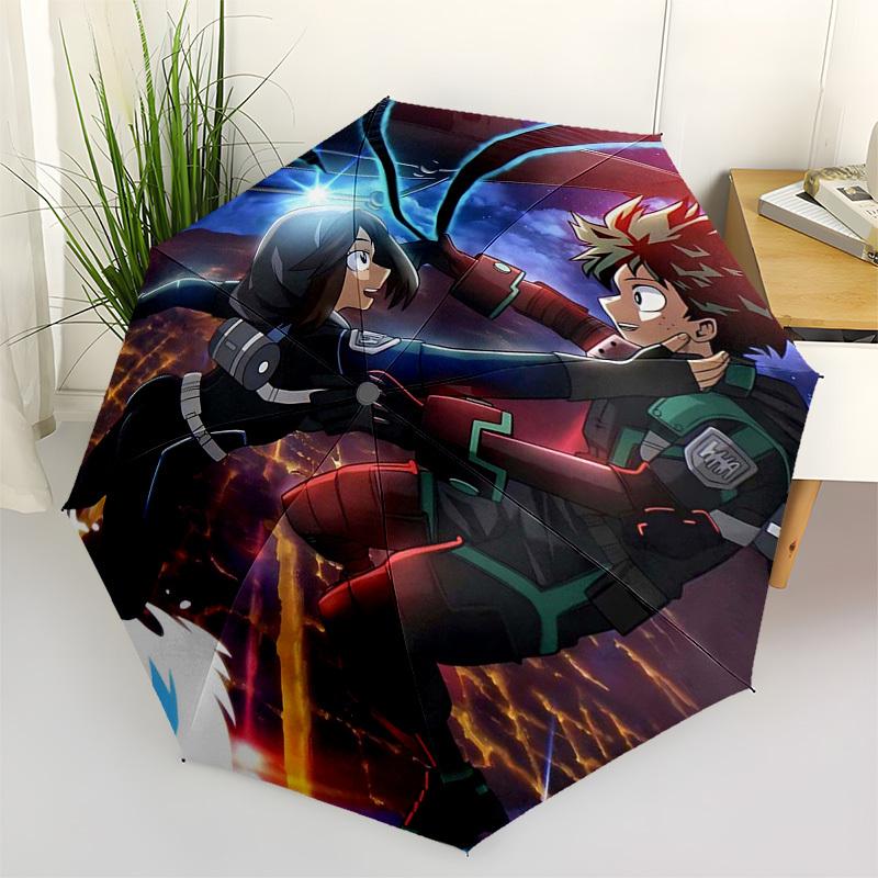 

1pc My Hero Academia Boku No Hero Academia Outdoor Umbrella Automatic Opening and Closing Portable Three-Fold Design 8-Bone Iron Frame Suitable for Fa