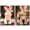 Cute Giant Plush Bunny Doll Soft Long Fur Stuffed Toy For Girls Cozy Sleep Pillow