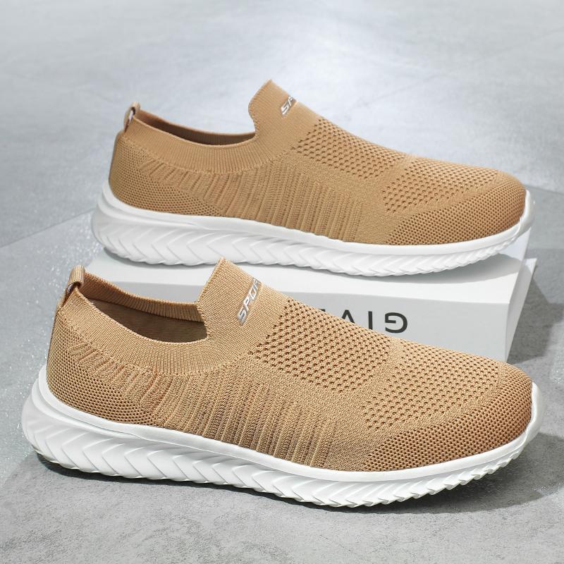 Men Vulcanize Shoes Mesh Men Shoes Lightweight Plush Comfort Mens Athletic Shoes Autumn Stylish Slip On Flats Shoes Male Loafer Shoes