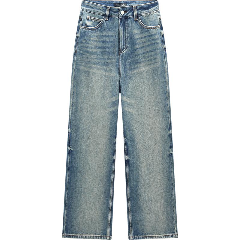 EICHITOO Women's High-Waist Wide-Leg Denim Jeans