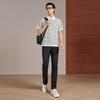 SEVEN Men's Seamless Striped Short-Sleeve Polo Shirt