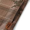 Li Ning Basketball Series Fan Wu Series Full Print Checkered Single Row Button Down Short Cotton Jacket Men Jackets Brown AJMU127-3
