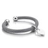 Personalized Woven Soft Bracelet Heart Lock Bracelet Women'S Electroplated Platinum Versatile Square Lock Jewelry