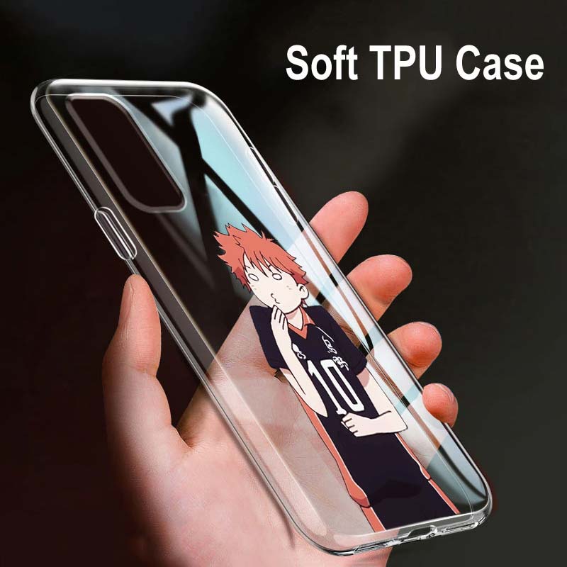 Haikyuu Hinata Attacks Anime For OPPO Reno7 SE 6 5 Z F 4G 5G Find X2 X3 Neo Lite Pro Plus Transparent Soft Phone Case Coque