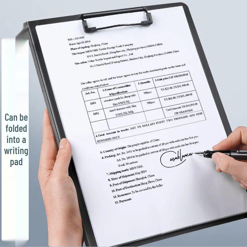 A4 Document Clipboard and A3 File Organizer with Horizontal Writing Pad