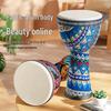African Children's Lightweight Hand Drum - Large, 8" Percussion Instrument, Set of 6, No Tuning Required