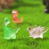 Yousheng 50Pcs Glow-in-the-dark Mini Dinosaur Figurine Luminous Clear Dino Resin Statue Miniature Dinosaur Ornament Home Office Desktop Decoration
