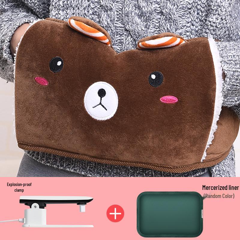 Rechargeable Explosion-Proof Electric Hand Warmer - Plush Cute Design for Women and Babies