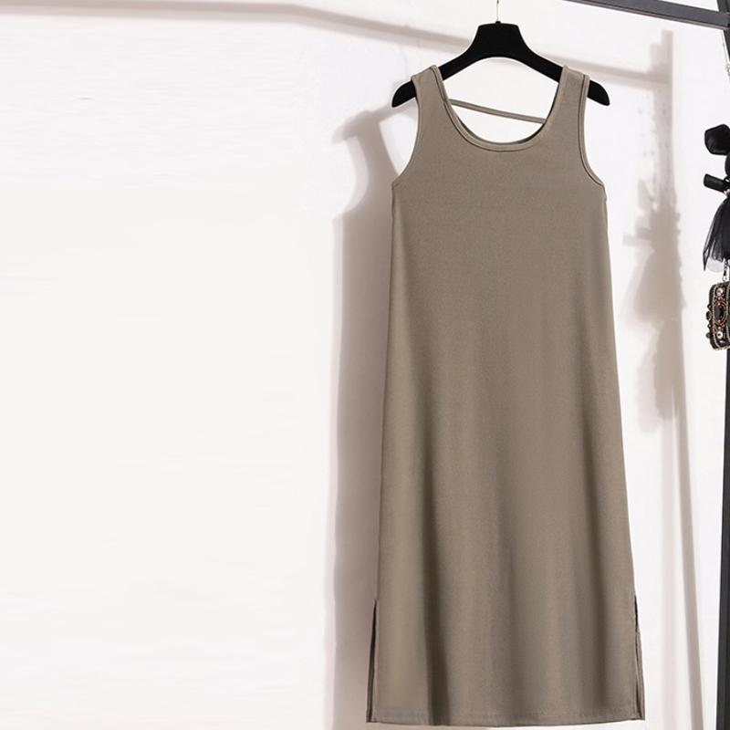 Inner Camisole Vest Skirt Women's Split Bottom Long Dresses