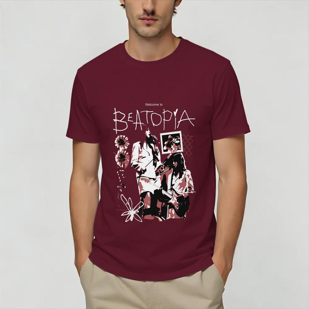 Vintage TShirt Beach Beabadoobees Vintage Trending TShirts 100 Cotton Tee Shirt Y2K Classic Pattern Short Sleeve Tops