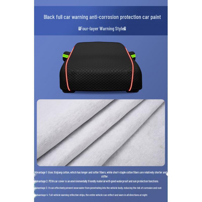 Universal Car Cover: All-Season Sun, Rain, Snow, and Hail Protection with Heat Insulation.