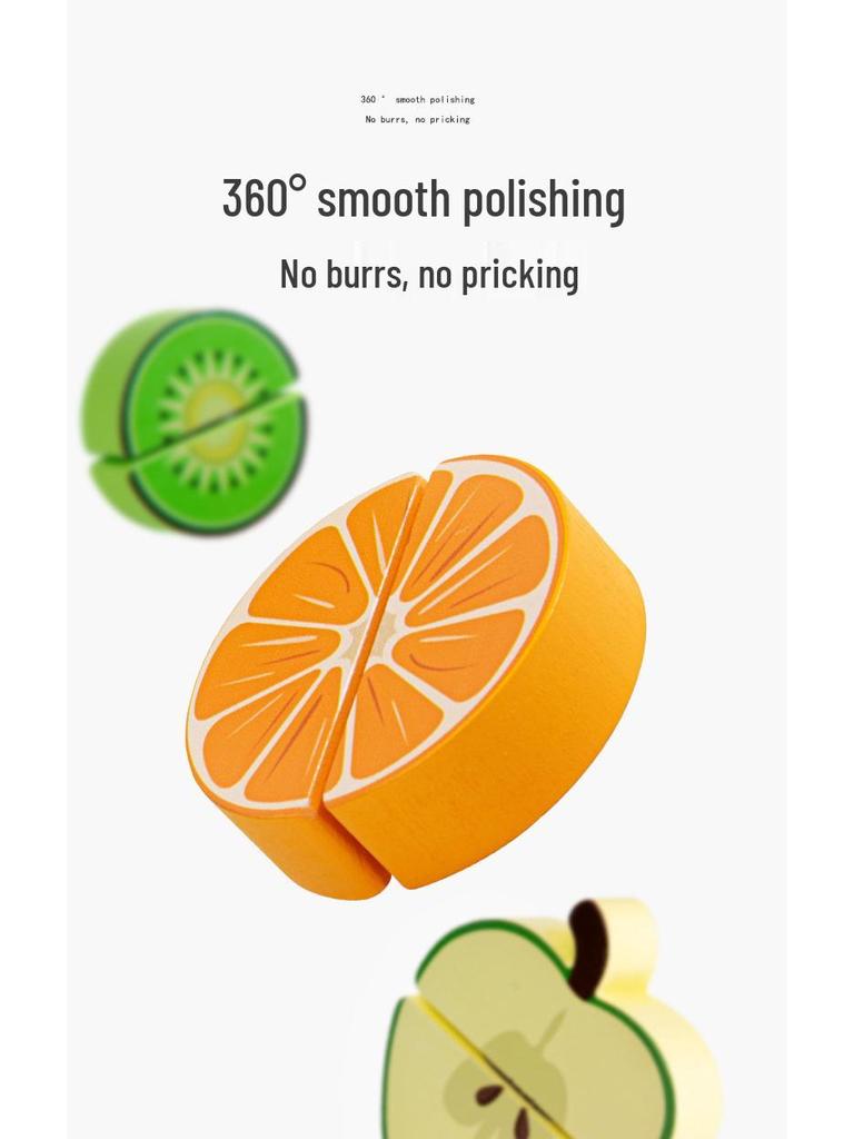 Chop Chop Fruit & Veggie Wooden Playset: Baby Kitchen & Educational Toy for Early Learning Simulated Cutting.