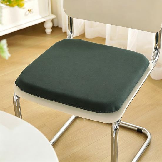 Non Slip Seat Pad with Straps Memory Foam Chair Cushion, Thickened Dining Straps, Soft Velvet Fleece Cushion Non-Slip Backing, Washable for