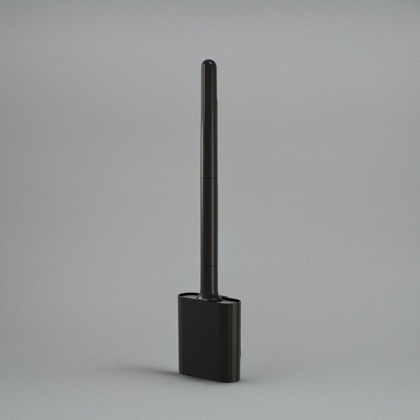 

1 мини-набор силиконовых ершиков для унитаза, настенный и стационарный, двухцелевой, мягкая силиконовая щетка, легко очищаемые углы унитаза чёрный