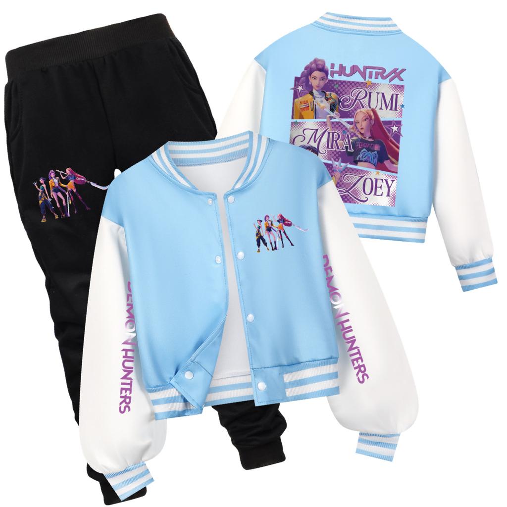 Conjunto de Uniforme de Béisbol Corto Infantil Kpop Witch Hunters Primavera y Otoño