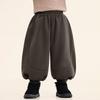 Clothing Boys' Fleece-Lined Trousers Children Winter Keep Warm Pure Color Ankle Banded Pants Kids Single-Layer Fleece-Lined Sports Casual Pants