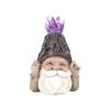 Hear-No See-No Speak-No Gnome Figurine Resin Faux Crystal Garden Dwarf Frog Owl Statue for Home Tabletop Yard Lawn Patio Decor