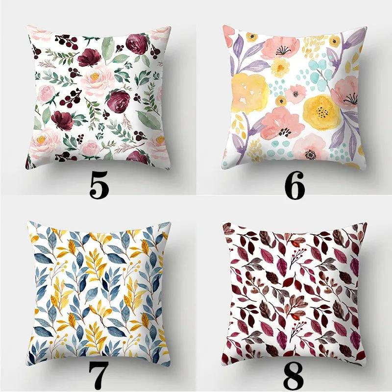 Fresh Style Pillowcase 45cmX45cm Square Sofa Pillow Cover Pretty Flowers Cushion