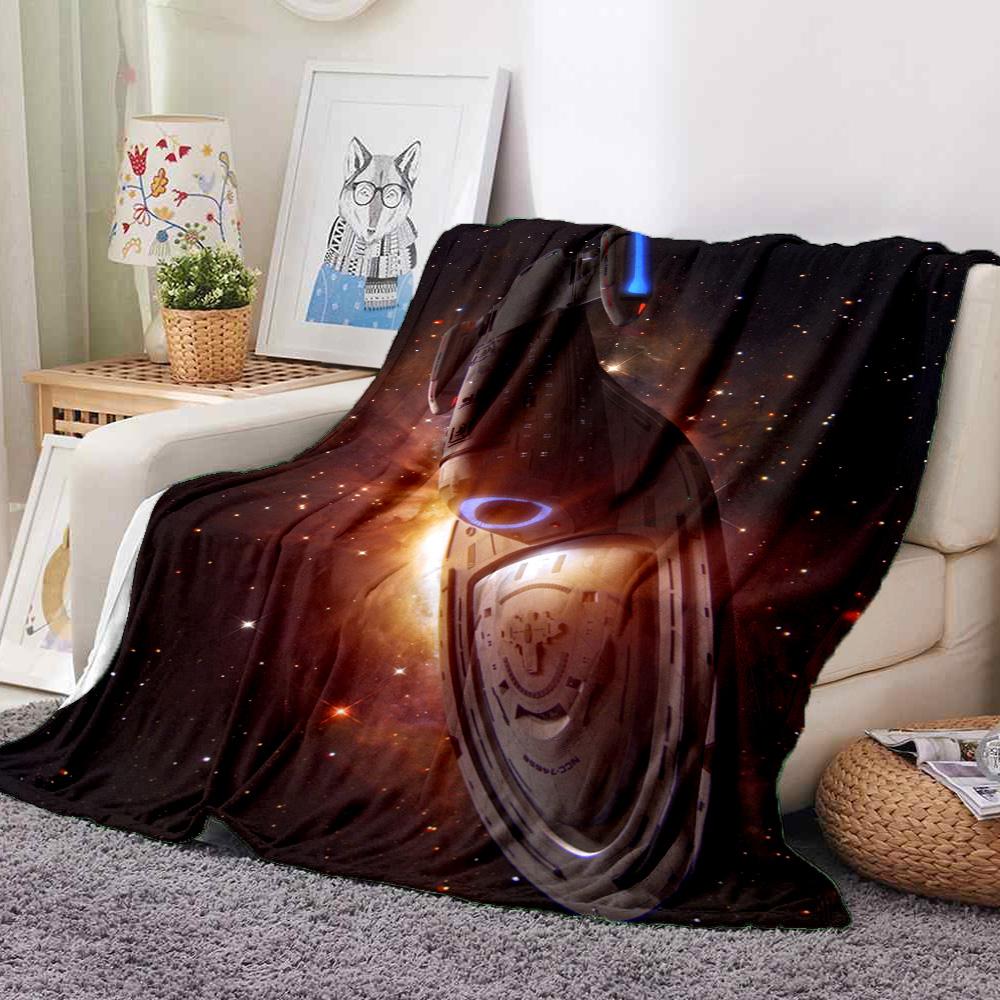 Space Ship Flannel Blanket Throw Blanket Soft Warm Sofa Bed Camping Home Decor Unique Christmas Gift C9261961