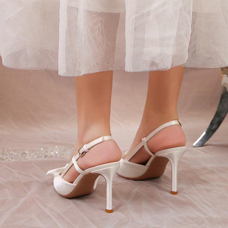 Fashion 2025 Summer New Shopping Malls After The Same Empty Sandals Pointed Single Shoe Commuter Pumpls