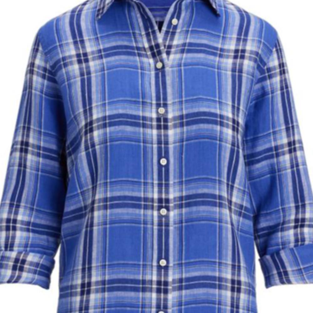 Polo Ralph Lauren Straight Long Sleeve Point Collar Shirt Women shirts Blue WMLRSHTS6820449