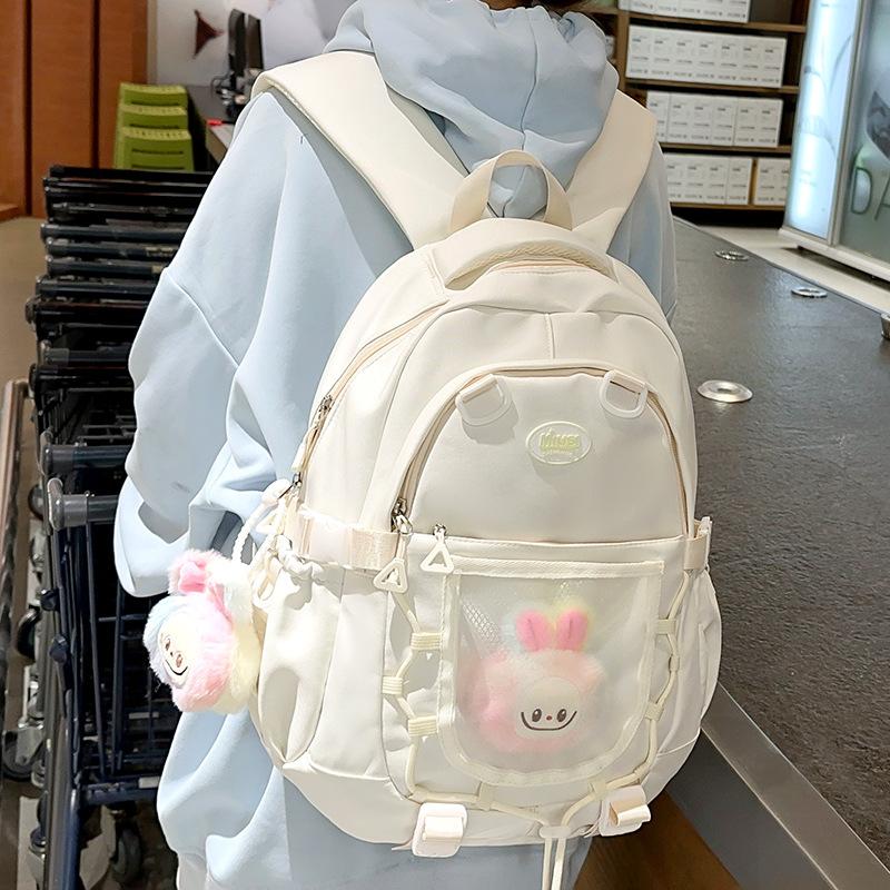 Elementary school children's schoolbag Girls junior high school students splicing cartoon backpack fashion backpack