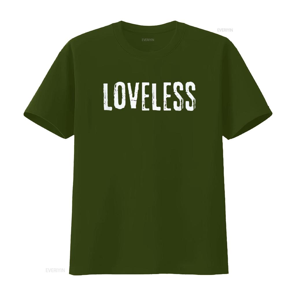 Mens Loveless Soft Goth Grunge Funny Single T Shirt Black X Large vintage Washed Stretched Comfortable Unisex designer clothes
