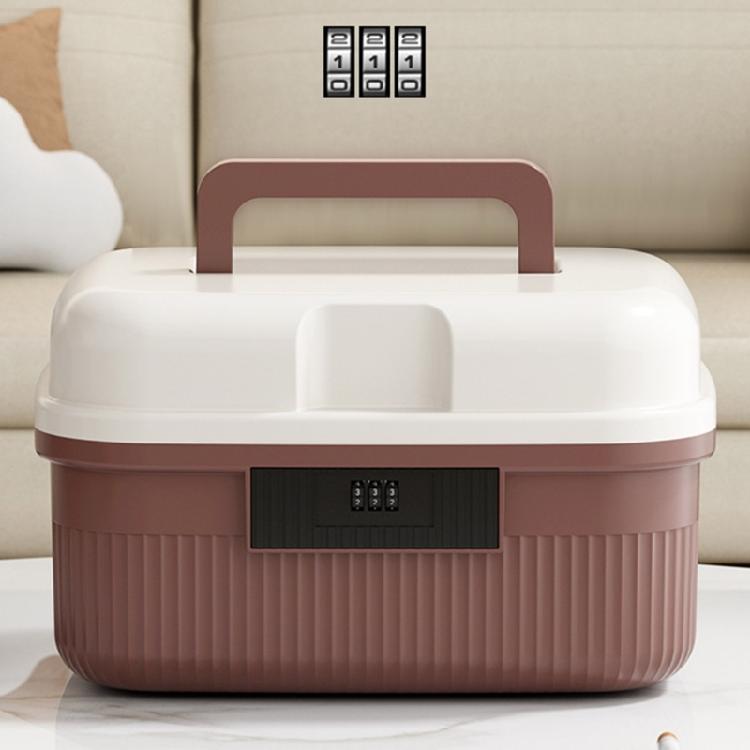 Private Document Storage Box With Combination Lock Water Resistant Construction Travel Ready ABS Durable Housing