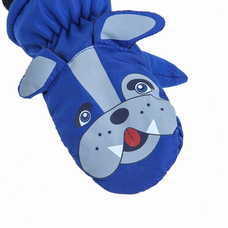 3-5Y Waterproof Kids Ski Gloves Winter Cycling Gloves Anti-Slip Gloves Warm Thick Fleece Snowboarding Mittens Gloves
