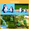 Bezaubernde Pinguin Vater und Sohn Miniatur Dekoration mit niedlichen blauen Augen Frosch