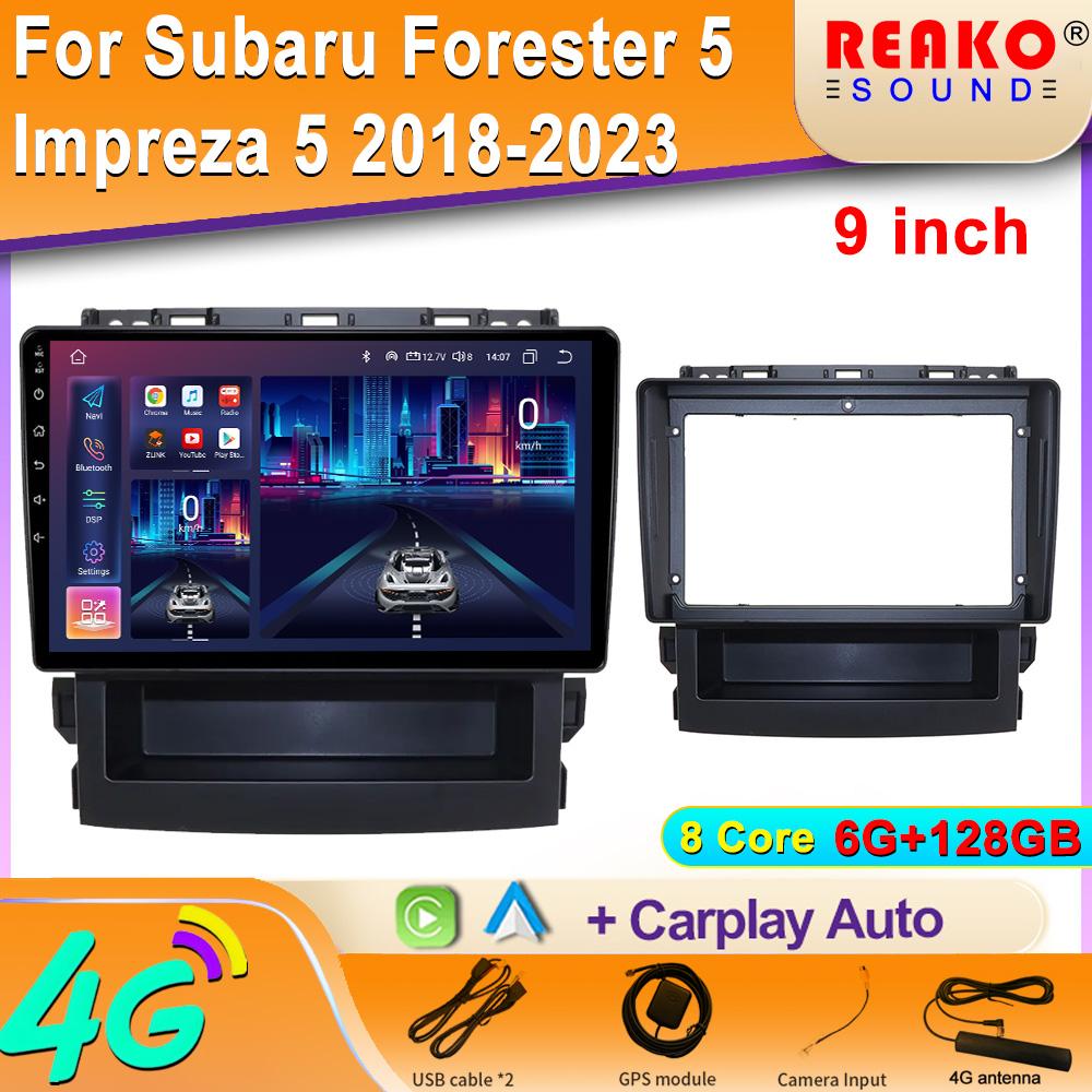 Android For Subaru Forester 5 Impreza 5 2018-2023 Car Radio Multimedia Navigation CarPlay 4G GPS 2 Din Screen Stereo