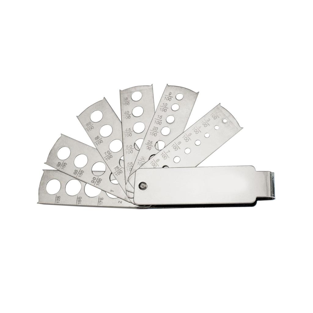 Sturdy Stainless Steel Fan Gauge for Gemologists and Jewelers Measuring Diamonds and Gemstones with Performances