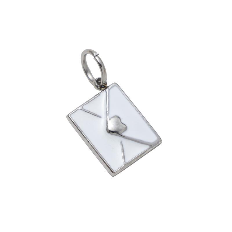Drip Envelope High Heels Glasses Love A Scissors Pendant Necklace Vacuum Plated Stainless Steel Diy Accessories