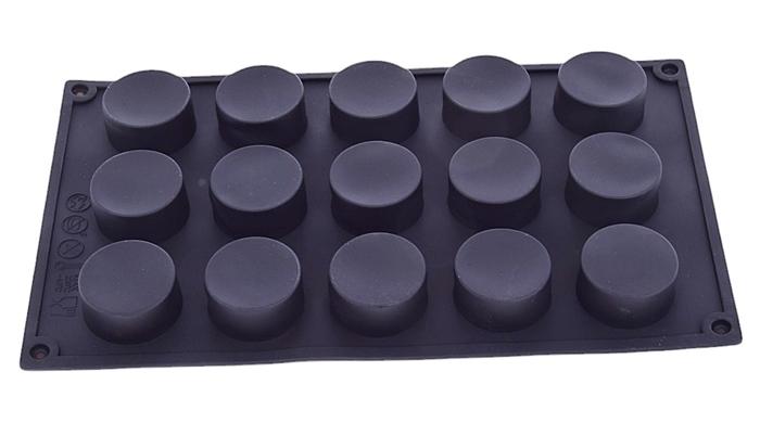 Silicone Mold for Monoportions Cylinder 40Xh20Mm 15 Cavities Desserts Mousses
