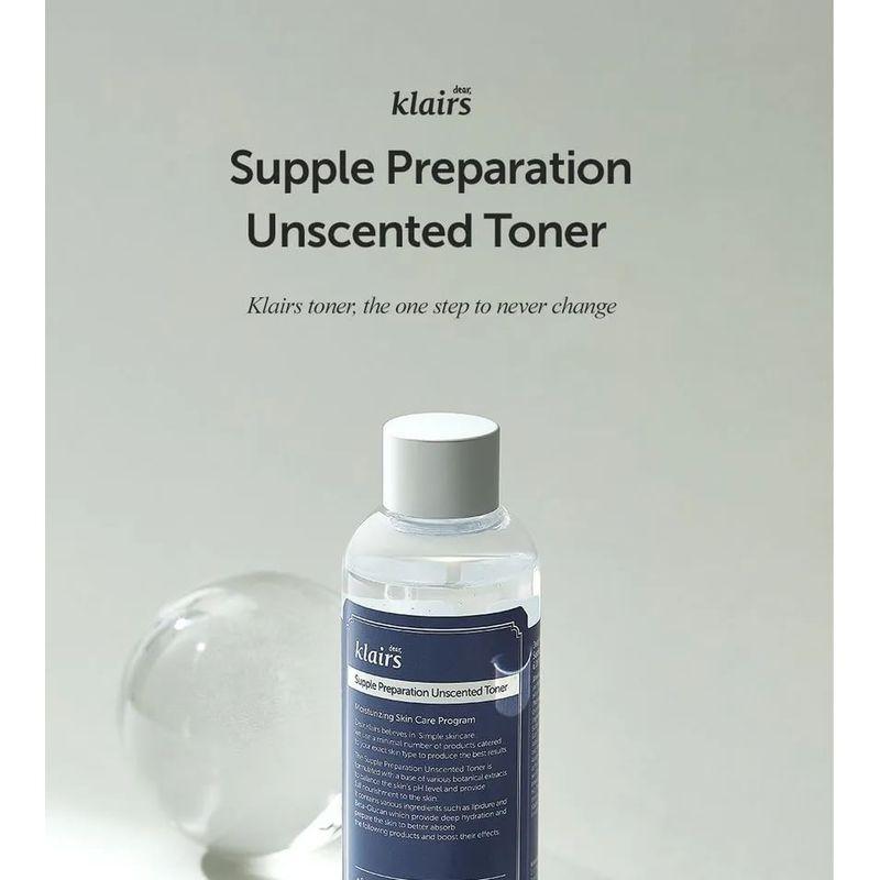 dear, klairs Supple Preparation Unscented Toner MINI