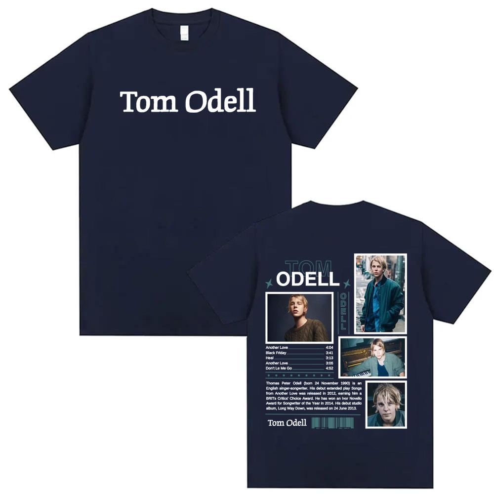 

2025 Summer Singer Tom Odell Music Album Flat Tshirt Mens Retro Hiphop Tshirt Super Round Neck Cotton Shortsleeved Tshirt 4XL