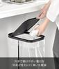 Yamazaki Castered Sorting Garbage Bag LUCE Garbage Can with Vertical Easy Garbage Bag 10566 (Yamazaki Industries) Holder, Black, W22.6×D33.3×H56cm,
