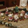 Miniature Santa Claus Elk Snowman Cute Animal Resin Micro Christmas Tree Ornaments Desktop Decoration Crafts Xmas Gifts