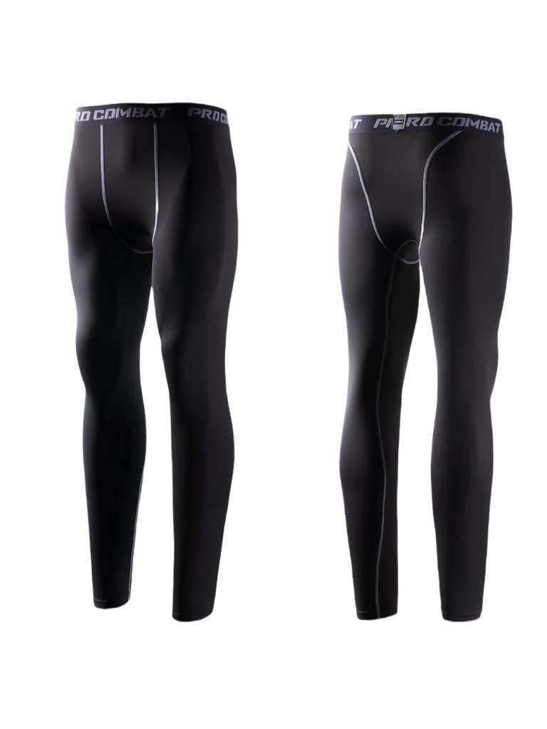 Schnelltrocknendes Kompressions-Sportset für Herren: Sommer Kurzarm-Top & Tights zum Laufen, Trainieren und Basketballspielen.