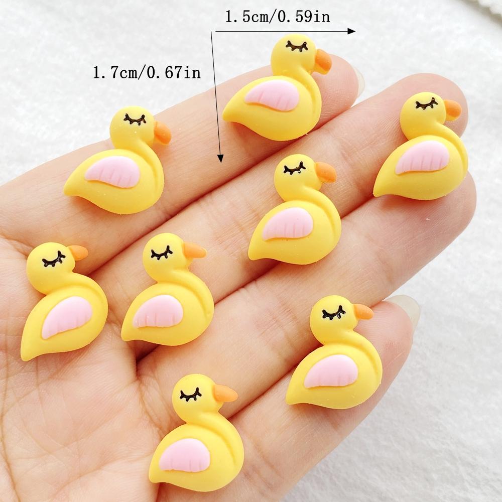 

20Pcs Cute Cartoon Mini Yellow Duck Nail Art Resin Designer Charms DIY Craft For Nail 3D Decorations Jewelry