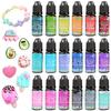 FUNSHOWCASE Resin Liquid, Color Resin, Hard Type, Pastel and Candy Colors, Colorful for Crafts, 18 Colors, 10ml, 10g