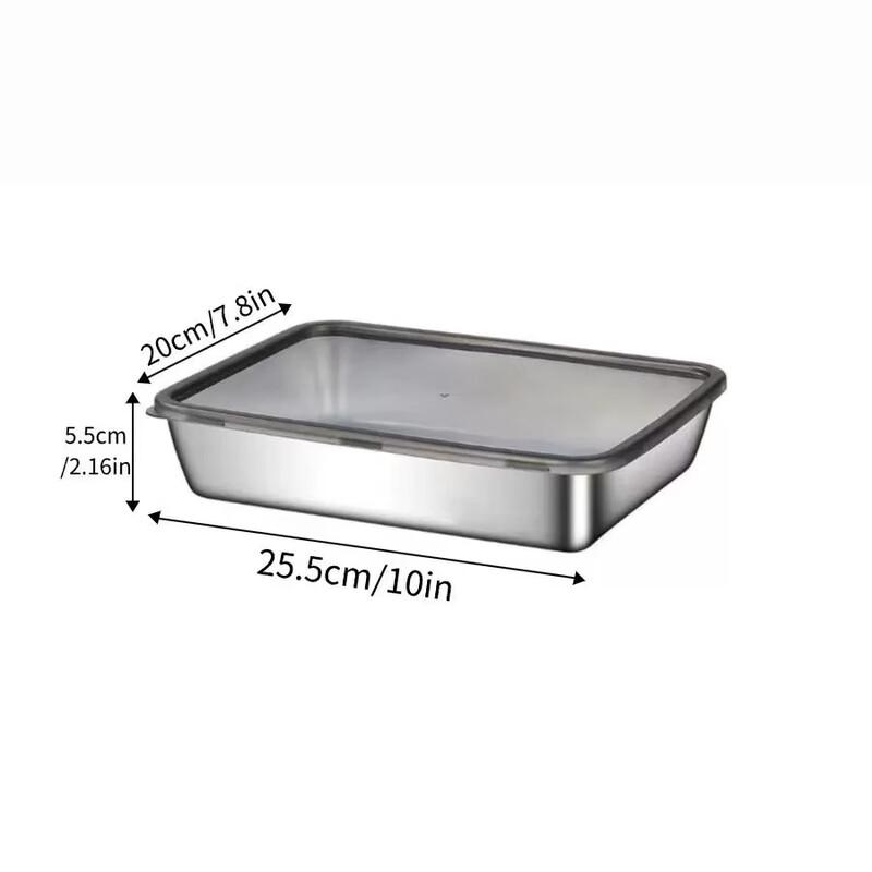 Abay Stainless Steel Rectangular Storage Tray