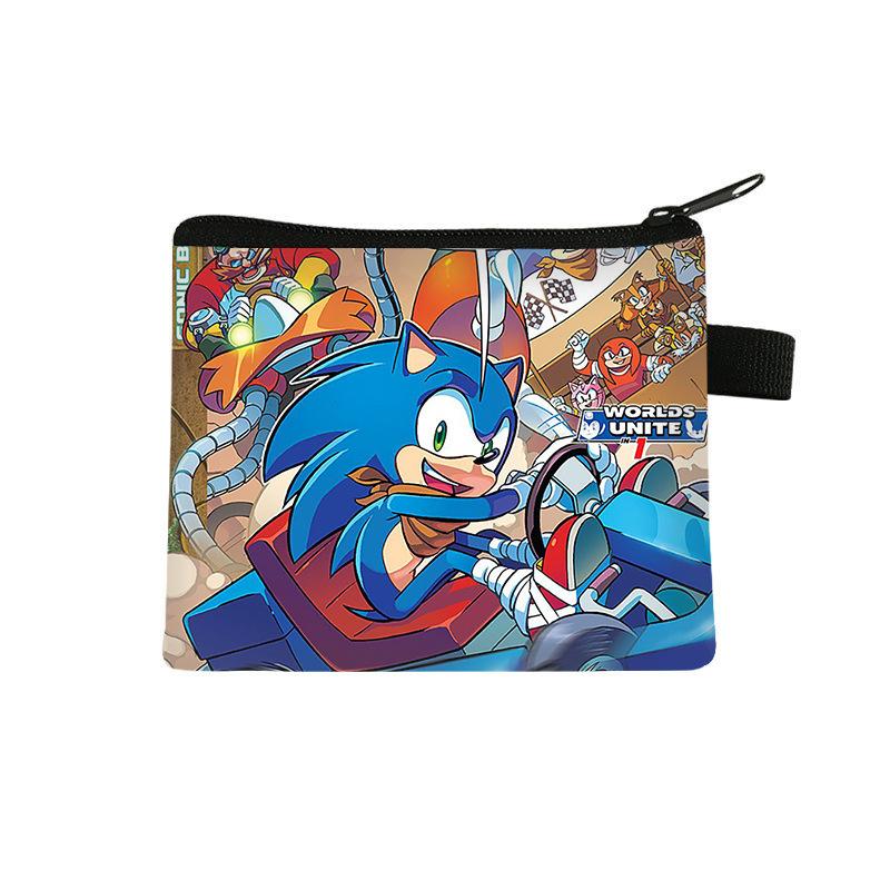 New Sonic Children's Change Bag Mini Bag Key Coin Headphone Bag Cute Cartoon Polyester Wallet