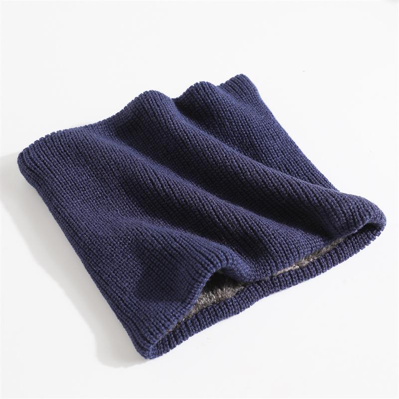 2025 Autumn-Winter Velvet Knit Neck Warmer: Windproof, Warm, Versatile Scarf in Solid Color