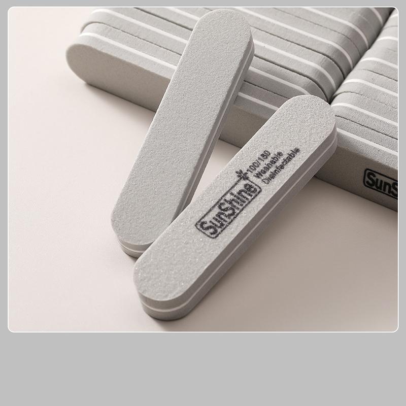 5Pcs Mini Nail File Buffers Sponge 100/180 Grit Double Sided Sanding Block Gel Polishing Foam Manicure Nail Art Files